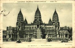 CPA Exposition Coloniale Internationale Paris 1931 Angkor Vat Facade principale