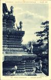 VINTAGE POSTCARD Fair Colonial International Paris 1931 Temple d' Angkor Vat side Staircase