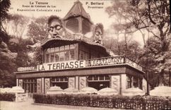 CPA Exposition Coloniale Internationale Paris 1931 Terrasse Ceinture du lac Beillard Restaurant