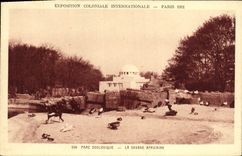 CPA Exposition Coloniale Internationale De Paris Parc Zoologique La savane africaine Zoo 