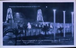 VINTAGE POSTCARD Exposition Colonial International Of Paris Carries Honor And ISCED Of Informatons Bazin Architeche
