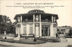 CPA Paris Exposition Des Arts Decoratifs Pavillon Studium Louvre Grands Magasins du Louvre