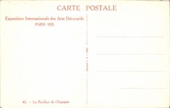 CPA Exposition Internationale Des Arts Decoratifs Paris Le Pavillon De l'Espagne