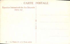 CPA Exposition Internationale Des Arts Decoratifs Paris Le Theatre