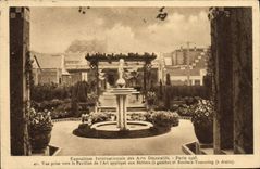 VINTAGE POSTCARD Paris International exhibition Of Decorative Arts 1925 Seen from towards the house of the Applied art to the Trades