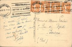 Exposición internacional de París de la POSTAL de la VENDIMIA de los artes decorativos 1925 vista hacia la casa del arte aplicado a los comercios