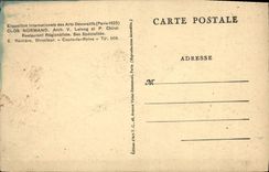 VINTAGE POSTCARD Paris International exhibition Of Decorative Arts 1925 Norman Fields regionalistic Restaurant