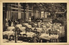 VINTAGE POSTCARD Paris International exhibition Of Decorative Arts House Of Frank Count the restaurant before the hour lunch