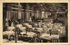 CPA Paris Exposition Internationale Des Arts Decoratifs Pavillon De Franche Comte Le restaurant avant l'heure dejeuner