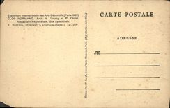 VINTAGE POSTCARD Paris International exhibition Of Decorative Arts Norman Field Regionalistic Restaurant
