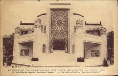 VINTAGE POSTCARD Paris International exhibition Of Decorative Arts the House of the Stores To the Lafayette Galleries