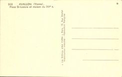 CPA Avallon Place St Lazare Et Maison du 15eme