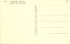 CPA Avallon Maison Du 15eme