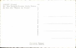 MODERN CARD Joigny Street Borough the Viscount Old woman Masion De Bois Known as House Of the Vicar