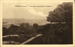 VINTAGE POSTCARD Vezelay Seen Of the Walk Of the Castle