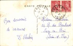 POSTAL Cravant de la VENDIMIA una buena esquina de la pesca