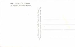 CPA Avallon Les Rochers A Cousin Le Pont