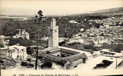 Panorama de Fes de la POSTAL de la VENDIMIA del districto De Bab Guissa
