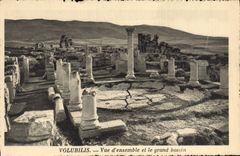 VINTAGE POSTCARD Volubilis Overall picture And the Large Basin