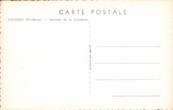 VINTAGE POSTCARD Interior Langres Of the Cathedral