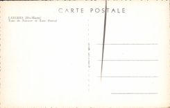 VINTAGE POSTCARD Langres Turn De Navarre And Tour Dorval