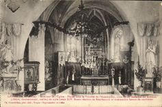VINTAGE POSTCARD Interior Landreville Of the Church Places Under the Term Of Assomprjon