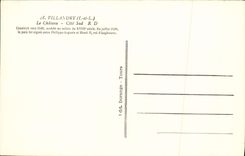 VINTAGE POSTCARD Villandry the Castle Southern part