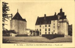VINTAGE POSTCARD In Berry Castle De Maubranche Southern Frontage