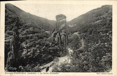 VINTAGE POSTCARD Surroundings D' Annonay the Pereandre Rock