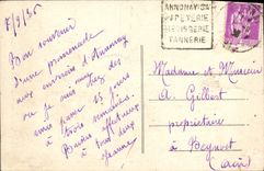 VINTAGE POSTCARD Surroundings D' Annonay the Pereandre Rock