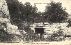 VINTAGE POSTCARD Picturesque Ardeche Wood De Paiolive the Bridge Of the Fairies