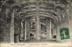 VINTAGE POSTCARD Castle De Chambord the Room Of the Guards