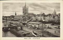 VINTAGE POSTCARD Koln has Rh Frankenwerft Bateaux