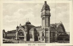 VINTAGE POSTCARD Koln has Rh Hauptbahnhof