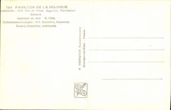 CPA Exposition Internationale Paris 1937 Pavillon de la Belgique Tour Eiffel