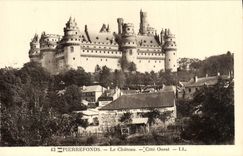 POSTAL Pierrefonds de la VENDIMIA el ataque frontal occidental del castillo