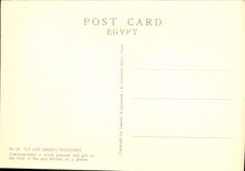 CPA Tut Ank Amen's Treasures Carrying Chest Of Wood Painted And gilt Egypte