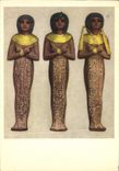 CPA Tut Ank Amen's Treasures Three Royal Shawabti Egypte