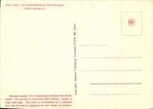 Guepardo de rey Tutankhamun Treasures Vase Egipto de la POSTAL de la VENDIMIA