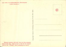 Rey Tutankhamun Treasures Alabaster de la POSTAL de la VENDIMIA distrae a rey Egipto