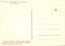 Caja Egipto de rey Tutankhamun Treasures Canopic de la POSTAL de la VENDIMIA