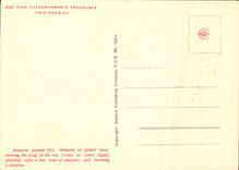 Rey Tutankhamun Treasures Statuette de la POSTAL de la VENDIMIA de la madera dorada que demuestra al rey Egipto