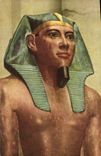 Rey Khephren Builder de Egipto de la POSTAL de la VENDIMIA de la segunda pirámide de Giza Egipto