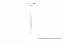 MODERN CARD The great sphinx and pyramids Egypt