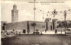 CPA Marseille Exposition Coloniale 1922 palais du Maroc