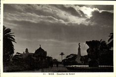 CPA Nice Coucher de Soleil