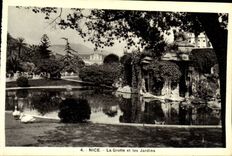 VINTAGE POSTCARD Nice the Cave and Gardens