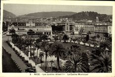 VINTAGE POSTCARD Nice the Gardens Albert the 1st Casino