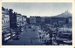 CPA Marseille Quai des Belges Bateaux