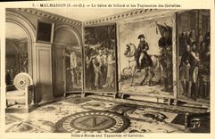 CPA Malmaison Le Salon de Billard et les tapisseries des Gobelins Napoleon 1er